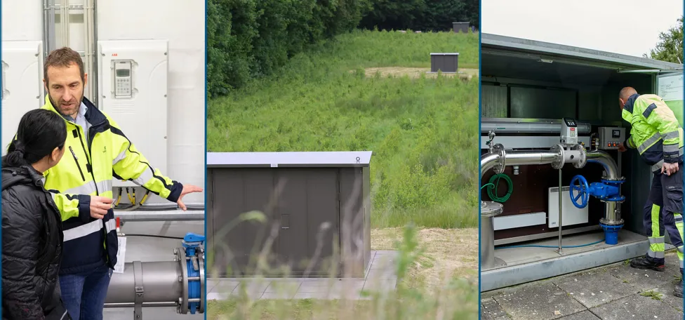 The illustration is showing the groundwater pumping proces at Elmelund Forest.